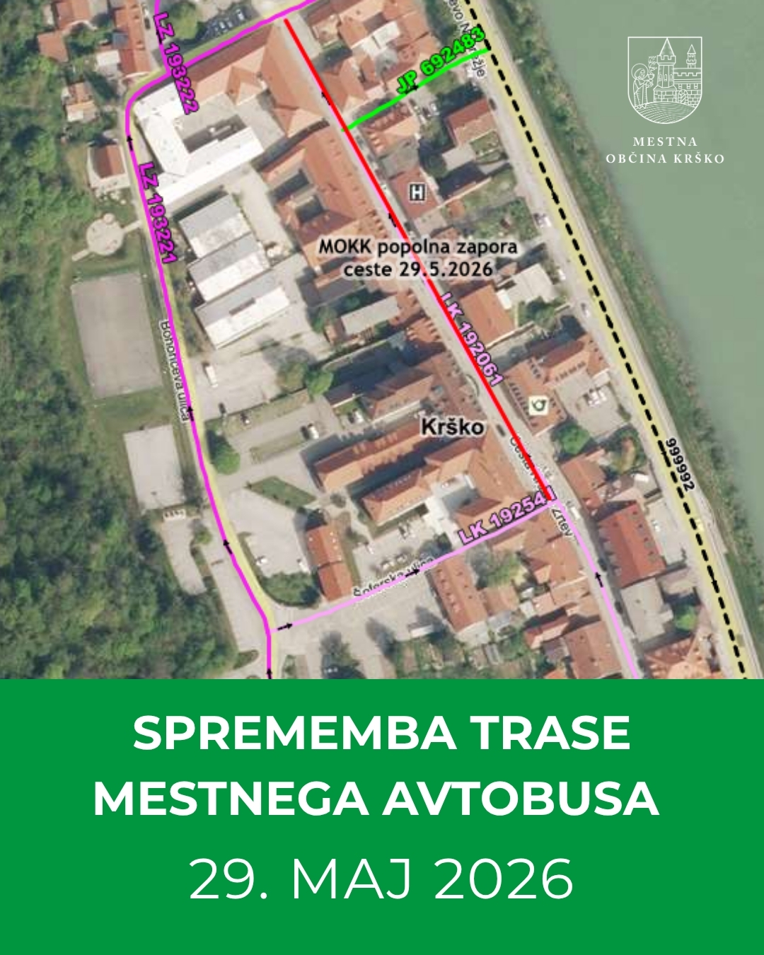SPREMEMBA TRASE AVTOBUSA